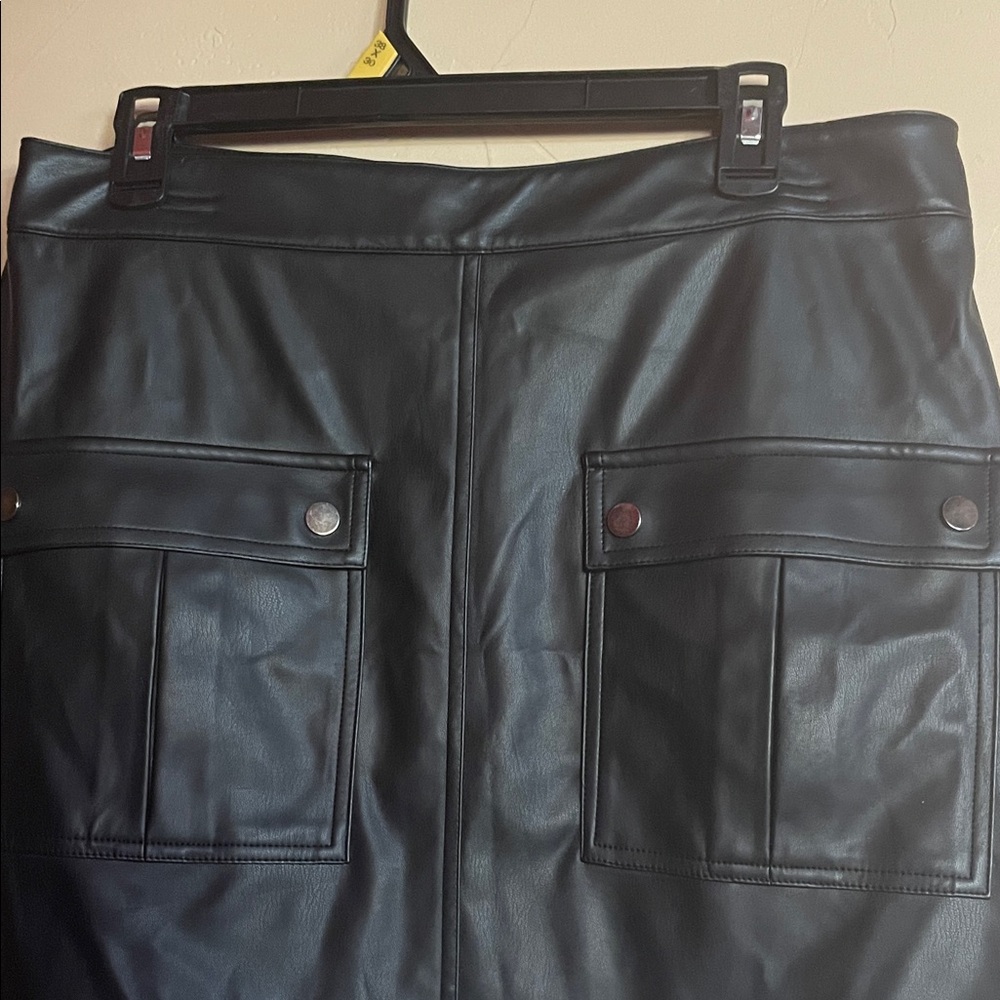 Worthington Black Faux Leather Mini Skirt. NWT (was $60)